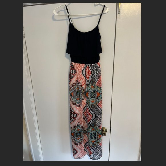 Patterned MAXI DRESS | size Small - Picture 1 of 2